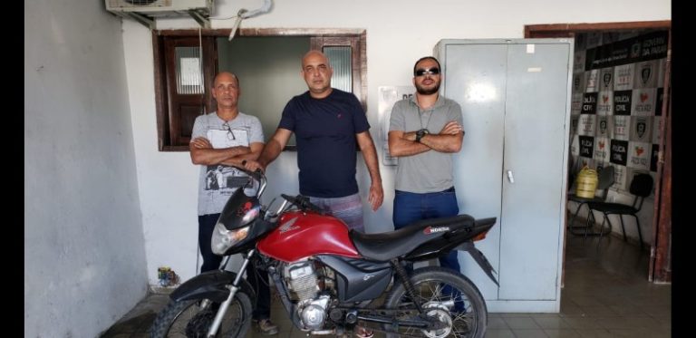INGÁ: Polícia Civil recupera moto roubada