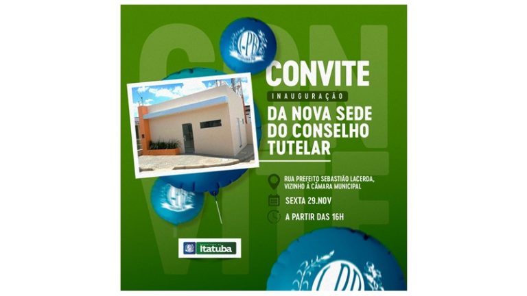 Prefeitura de Itatuba inaugura nova sede do Conselho Tutelar nesta sexta (29)