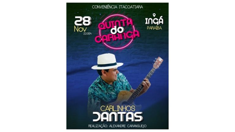 Na 5ª do Caranga tem show de Carlinhos Dantas