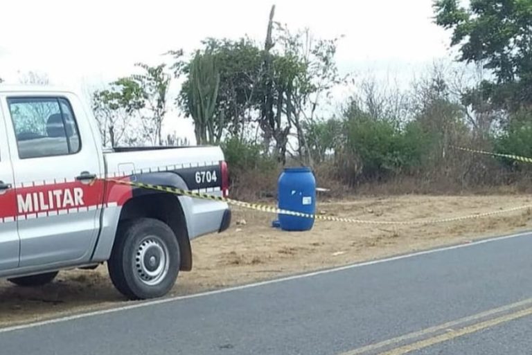 Polícia prende suspeito de deixar corpo de homem em tambor de lixo em Solânea