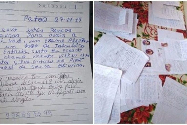Criança escreve cartinha ao Papai Noel pedindo cura para sua doença