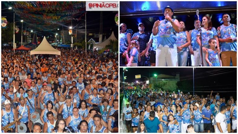 VÍDEO: Imagens do percurso do Bloco Azulão e fala de agradecimento do prefeito Manoel da Lenha