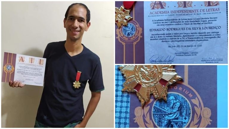 Escritor ingaense é admitido na Academia Independente de Letras em Santa Catarina
