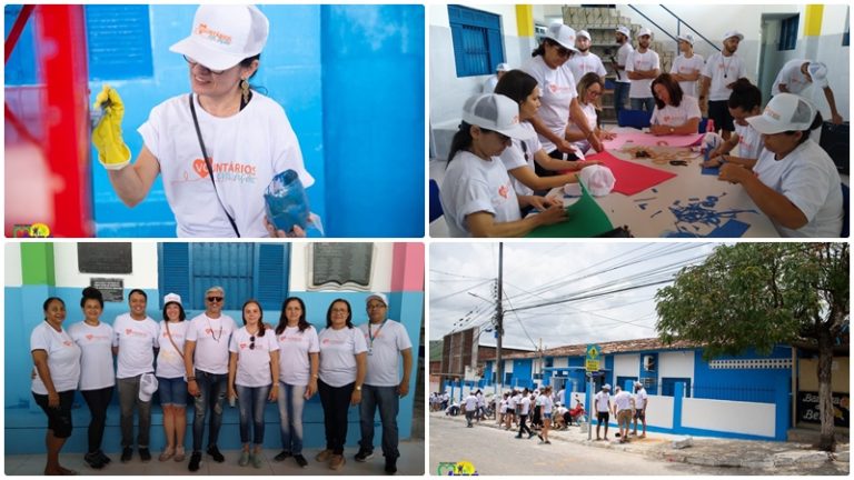 Escola Major José Barbosa recebe trabalho voluntário do Instituto Alpargatas em parceira com prefeitura de Ingá