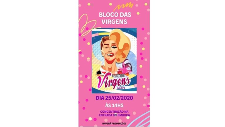 Venham participar do Bloco das Virgens nesta terça-feira de Carnaval