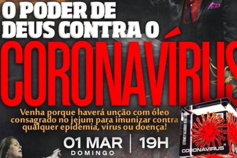 Igreja que promete ‘imunização’ contra coronavírus pode ser enquadrada por charlatanismo, diz MP