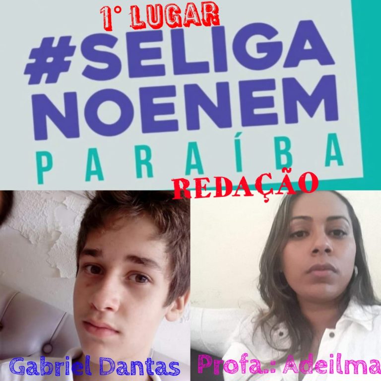 Estudante Ingaense 1° lugar em redação na Paraíba. Se Liga no Enem