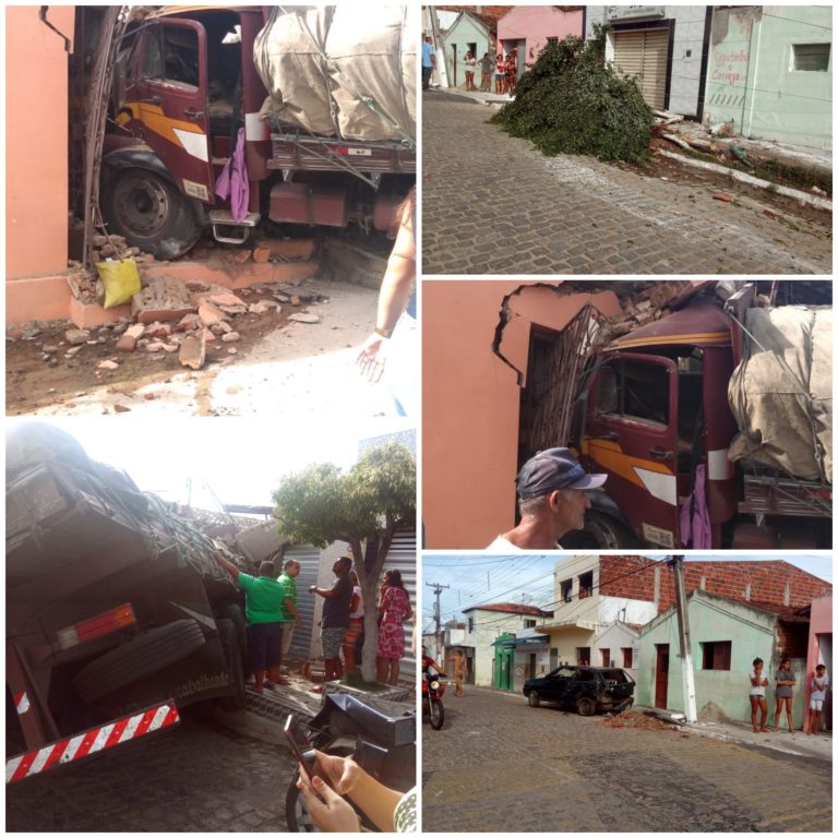 VÍDEO: Caminhão desgovernado bate em carros e invade casa em Itatuba