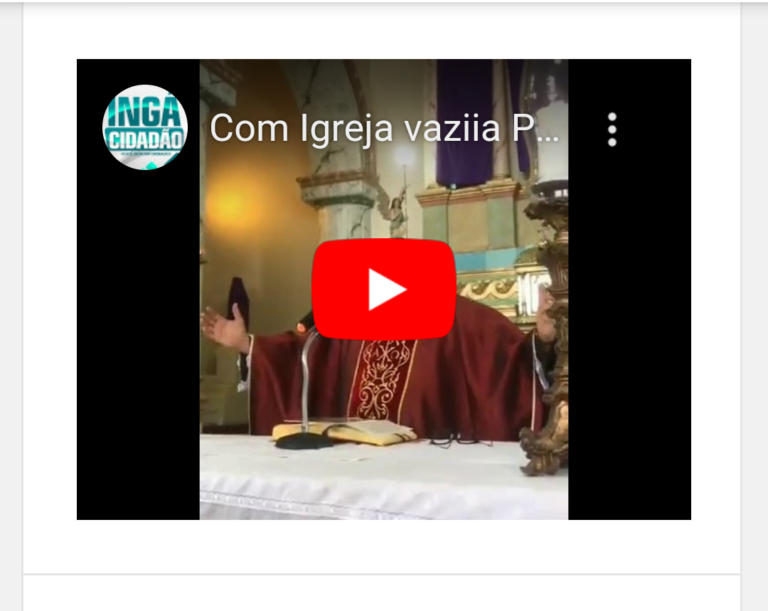 SERRA REDONDA: Com Igreja vazia, Padre Gerson chora ao celebrar a missa da Sexta-feira Santa
