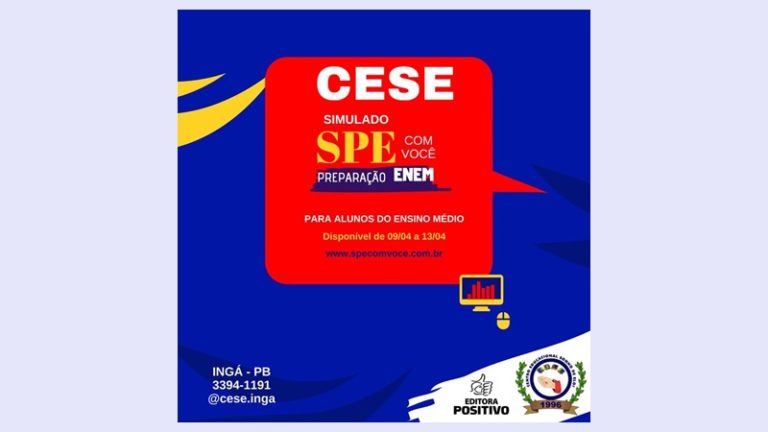 SISTEMA DE ENSINO CESE É A 1ª ESCOLA DA REGIÃO A SE PREPARAR PARA O ENEM EM TEMPO DE PANDEMIA CONECTADOS EM PLATAFORMA DO SISTEMA DIGITAL