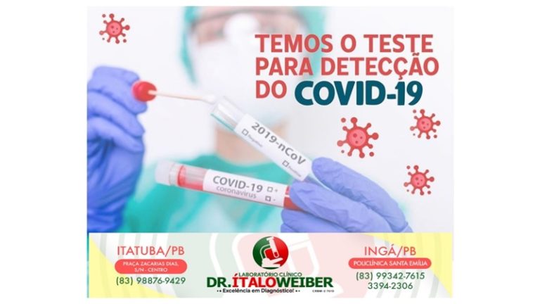 EM INGÁ E ITATUBA: Laboratório do Dr. Ítalo faz teste para o coronavirus. Confira