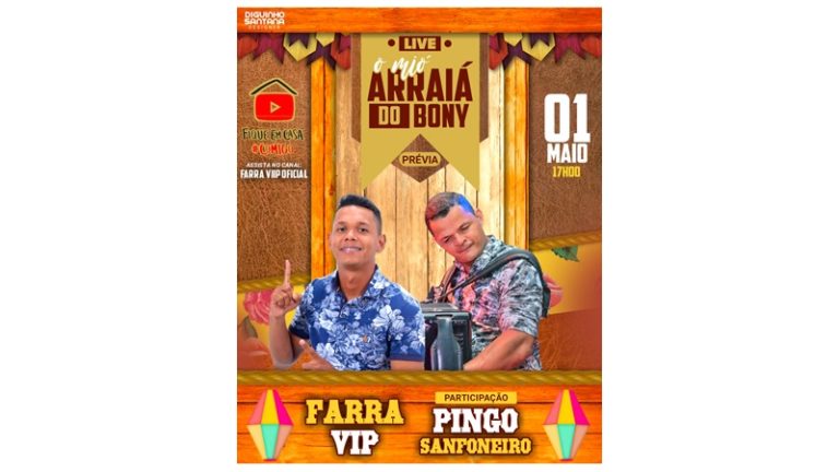 HOJE TEM LIVE DO BONY BARBEARIA: Com Farra Vip e Pingo Sanfoneiro