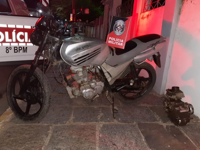 INGÁ: Polícia Militar apreende  moto adulterada durante rondas no bairro Cazuzinha