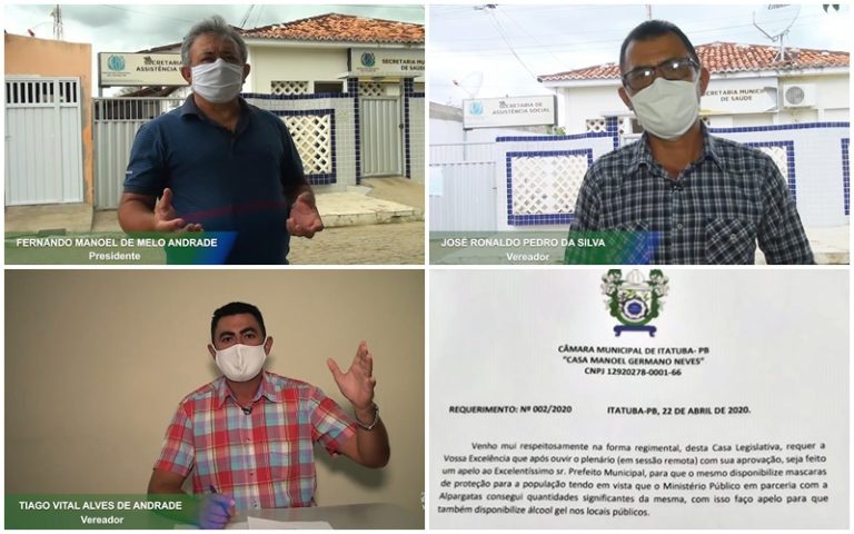 ITATUBA: Vereadores solicitam barreira sanitária, tenda na casa lotérica e distribuição de máscaras