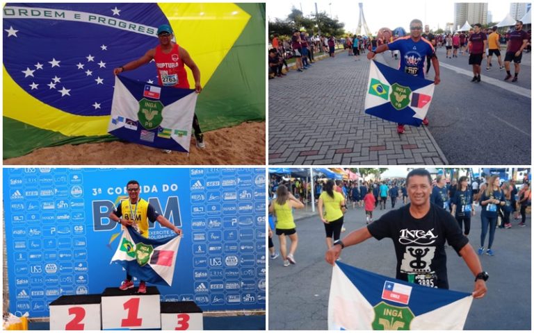 O atleta que conduz a bandeira de Ingá pelo Brasil e mundo, prestou sua homenagem em 2 de maio