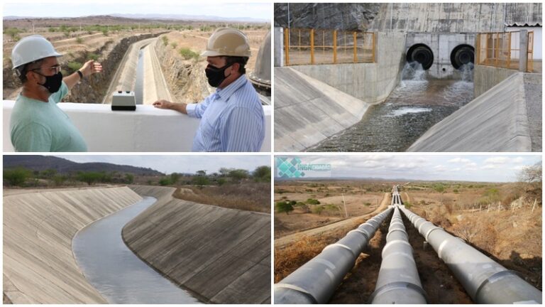 CANAL DE ACAUÃ: Chega água na maior obra de infraestrutura hídrica da Paraíba