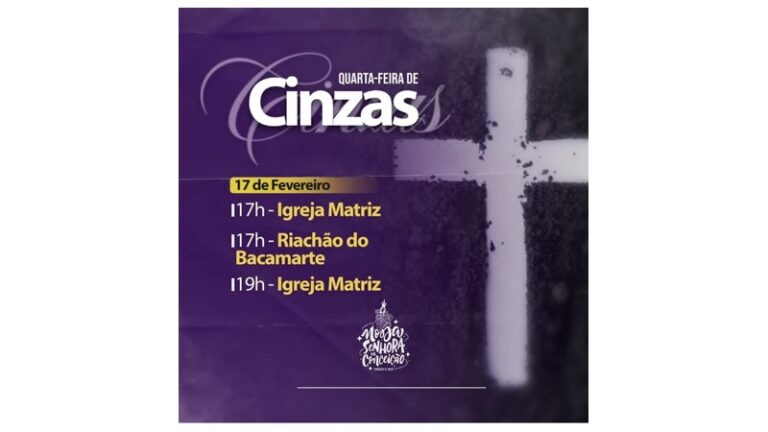 QUARESMA: Hoje tem missa de cinzas em Ingá e Riachão do Bacamarte. Confira os horários