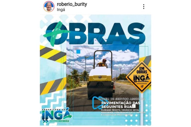 Governador João Azevdo assina ordem de serviço para pavimentação de ruas em Ingá