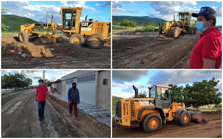 ITATUBA: Prefeito Josmar acompanha obras de terraplanagem em Melancia para pavimentação da rua principal