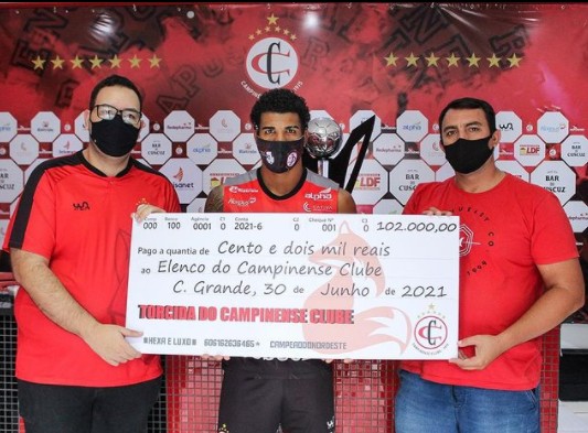 “MUITO ORGULHO”: torcedores do Campinense se unem e arrecadam R$ 102 mil para premiar time pelo título de Campeão Paraibano