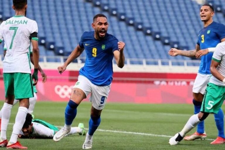Com gol do paraibano Matheus Cunha, Brasil vence Arábita Saudita nas Olimpíadas de Tóquio