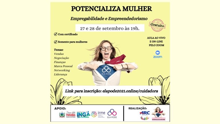 ATENÇÃO MULHERES DE INGÁ: A Secretaria Municipal de Assistência Social informa que se encontra aberta as inscrições para “OFICINA ELA PODE”
