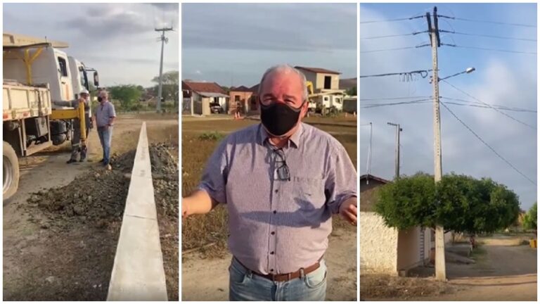 INGÁ: Bairro Ananias II recebe instalações da tão esperada energia. Prefeito Robério esteve acompanhando os trabalhos