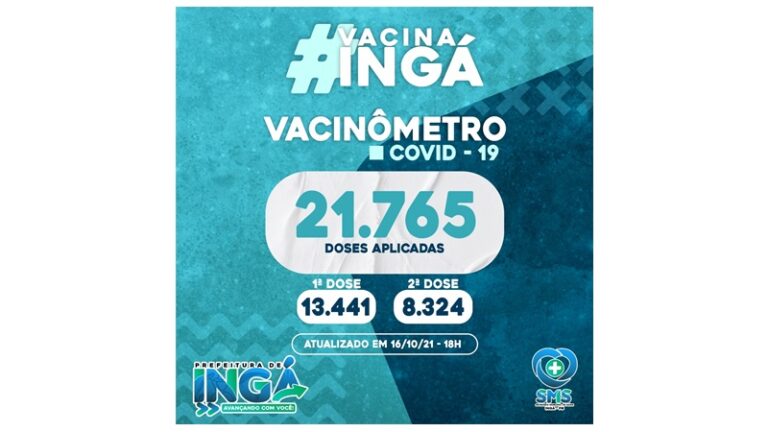 VACINAÇÃO: Ingá se aproxima de 22 mil doses aplicadas contra a Covid-19