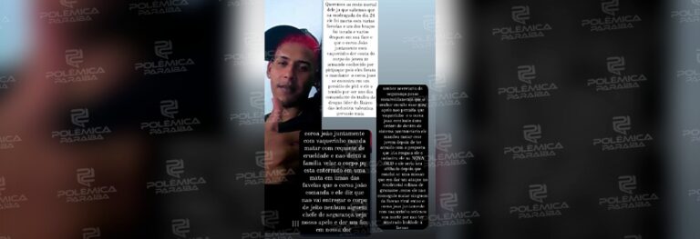 Presidiário chefe da al qaeda manda executar jovem em JP e família implora para ter o corpo: “enterro decente”