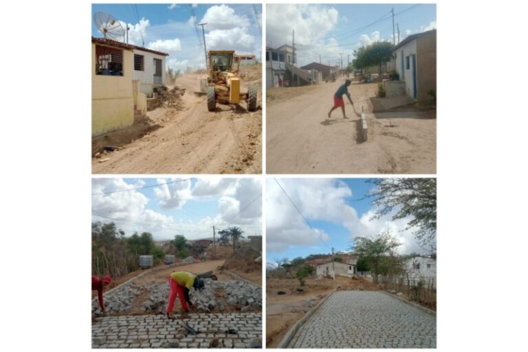 Prefeito Ari inicia a todo vapor calçamento de Serra Rajada ligando ao Quilombola do Grilo