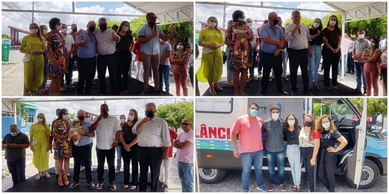 Prefeito Robério e deputado João Gonçalves participam da entrega de uma ambulância nova à saúde de Ingá