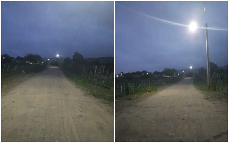 INGÁ: Estrada de Várzea do Meio recebe iluminação pública. Moradores agradecem ao prefeito Robério Burity