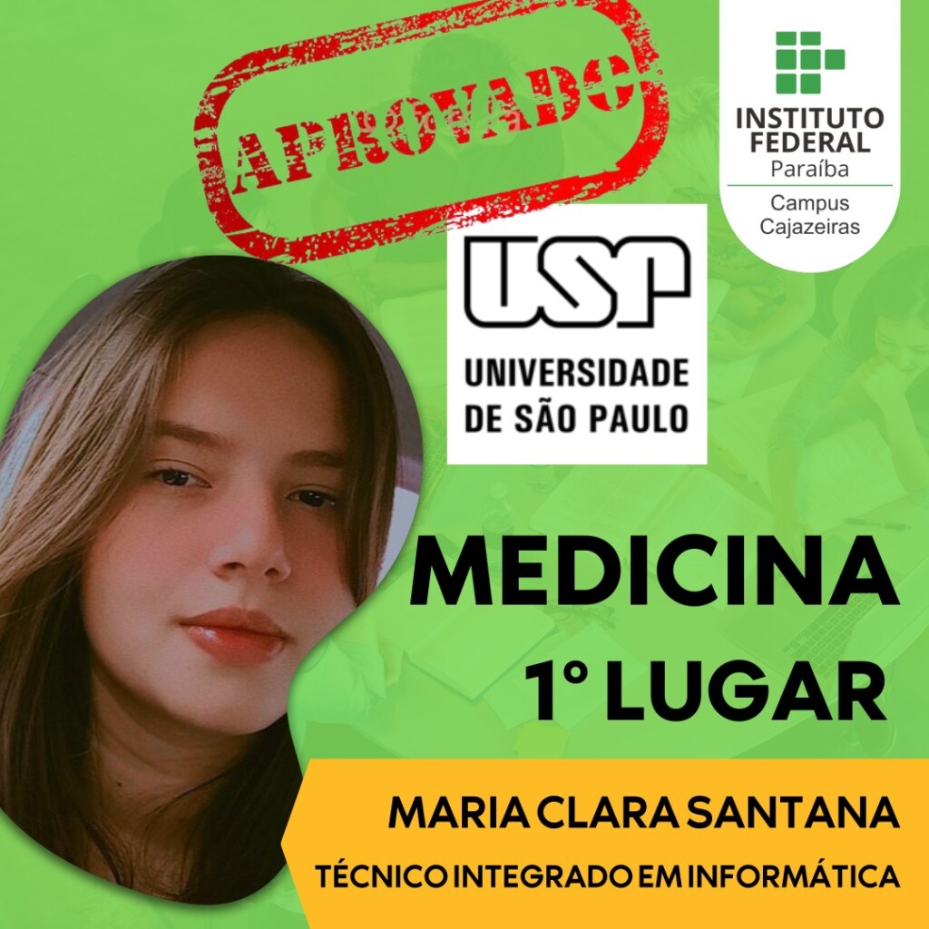 Leia mais sobre o artigo Estudante de escola pública, jovem de Cajazeiras é aprovada em 1º lugar em Medicina na USP, em São Paulo