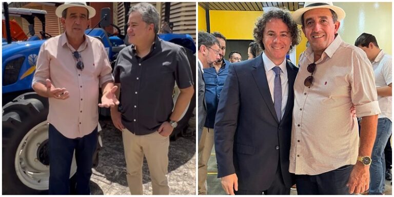 Itatuba recebe benefícios em dobro: Efraim Entrega trator e Veneziano assina ordem de serviço para pavimentação asfáltica