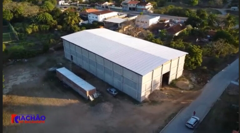Riachão vê um sonho se tornando realidade: O 1º Ginásio Poliesportivo da Cidade. Obra em fase final realizada com recursos próprios