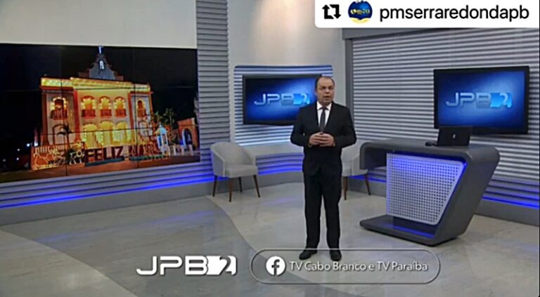 Serra Redonda brilha aos olhos do estado ao ser destaque no telejornal da TV Paraíba com sua iluminação natalina