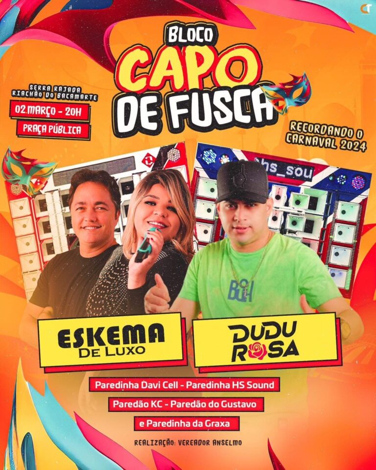 Recordando o Carnaval com o Bloco Capô de Fusca em Serra Rajada, sábado (2)