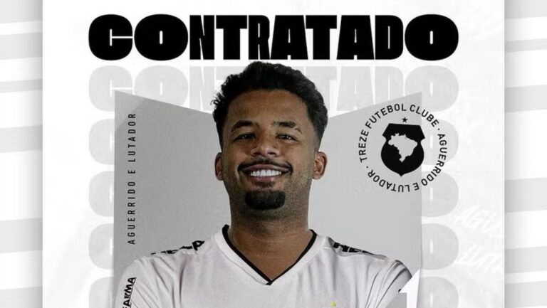 Ativo no mercado, Treze-PB acerta com o atacante Jefinho, ex-Boa Vista