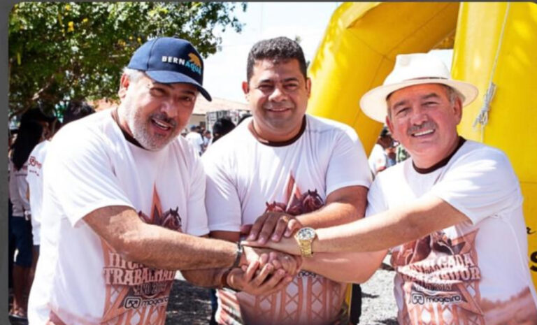 Prefeito Robério e presidente Nego participam da Cavalgada do Trabalhador em Mogeiro e recebem o apoio político do prefeito Antônio Ferreira