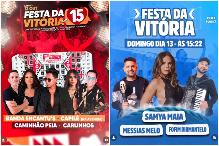 FESTA DA REELEIÇÃO: Sábado em Itatuba e domingo em Serra Redonda