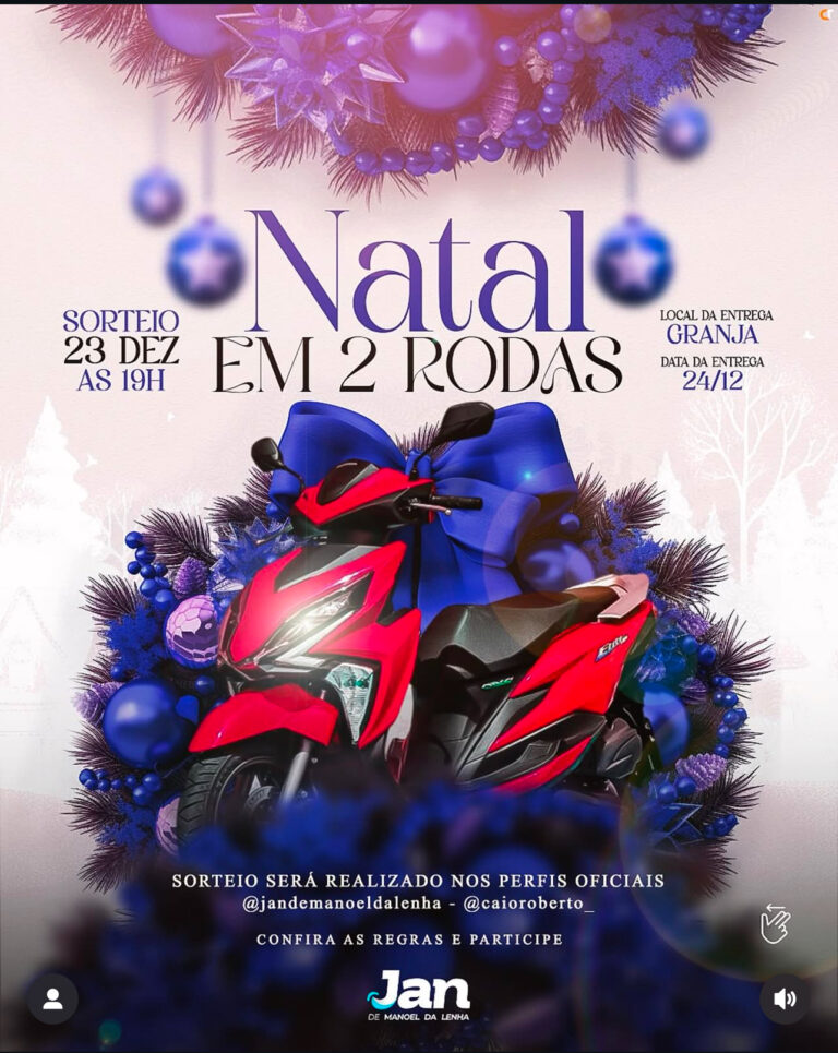 Deputado Caio Roberto e Jan promovem sorteio de uma moto no Natal