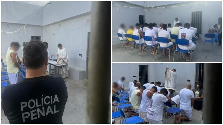 Evangelização Além dos Muros: Padre Mário Celebra Missa em Cadeia de Ingá