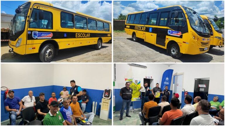 Frota de Transporte Escolar de Riachão do Bacamarte é Aprovado em Vistoria. 9 ônibus ao total