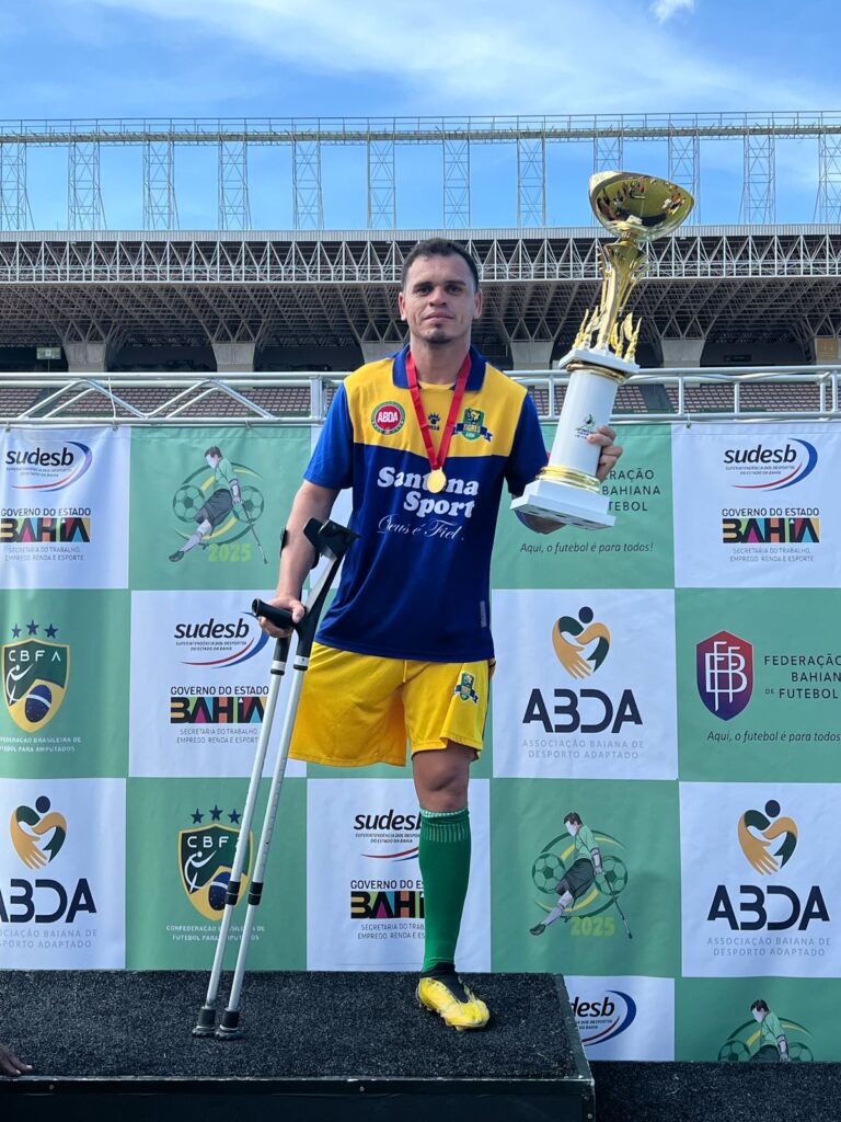 MARCINHO: Atleta de Ingá-PB se destaca no Campeonato Baiano de Futebol de Amputados
