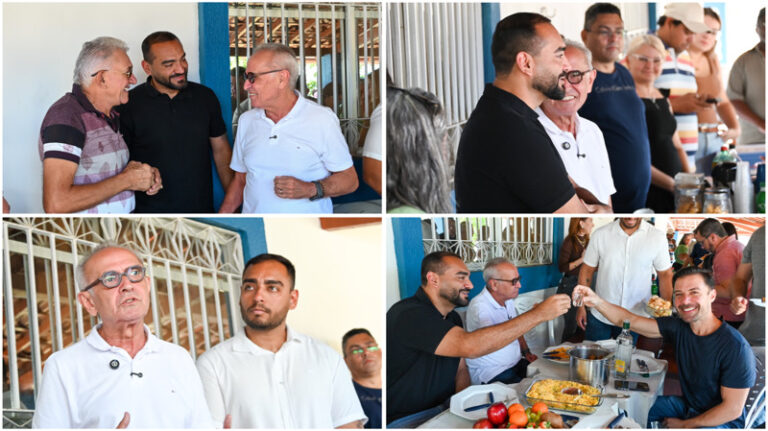 Prefeito Jan recebe Cícero Lucena e deputados na Granja Boa Vista, em Ingá