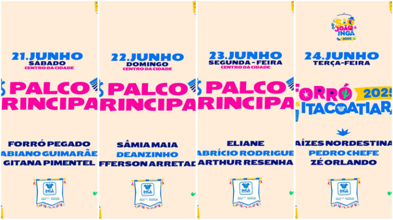 Programação junina de Ingá chega ao centro e se estende até o dia 24