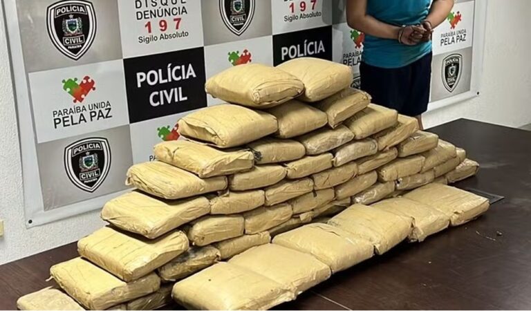 Homem é preso e 52 tabletes de maconha da Colômbia são apreendidos na Grande João Pessoa