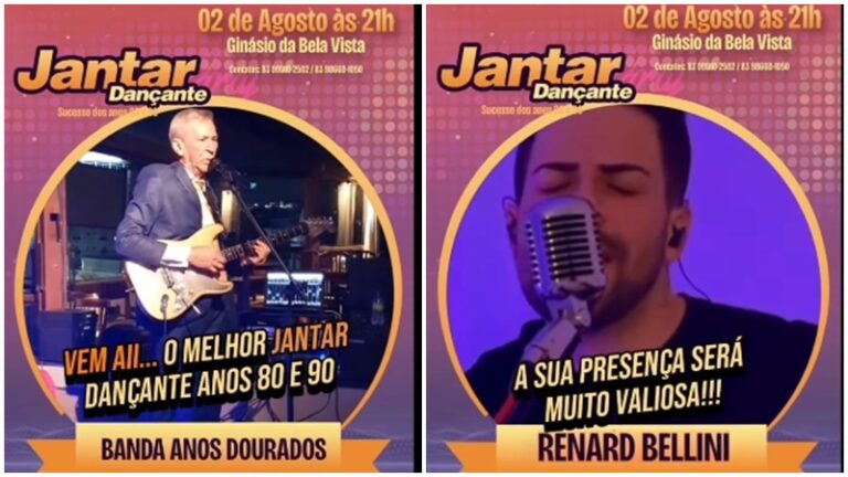 Riachão do Bacamarte terá Jantar Dançante com sucessos dos anos 80 e 90 neste sábado. Veja como adquirir os ingressos