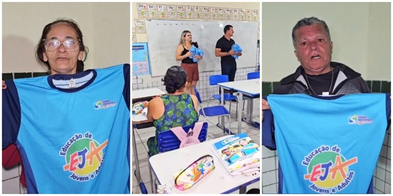 Alunos da EJA de Serra Redonda recebem fardamento escolar