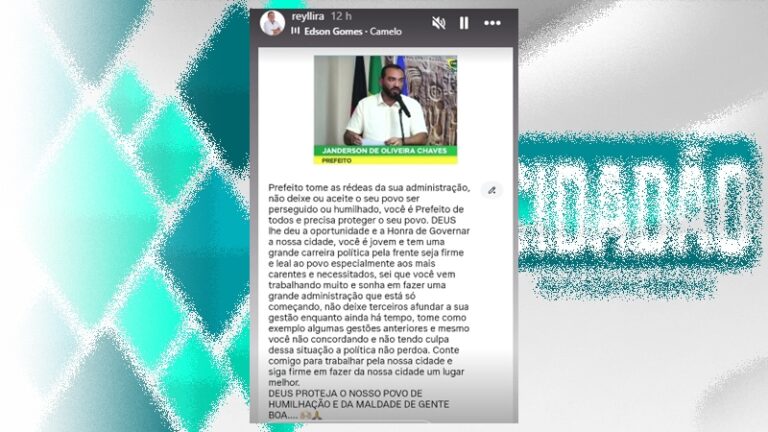Polêmica: em postagem nas redes sociais, vereador Rey Lira alerta prefeito Jan sobre atendimento à população